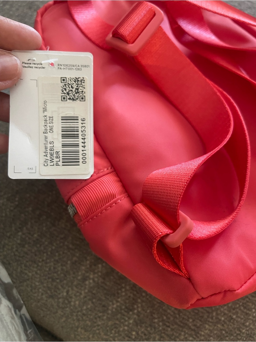 Authentic lululemon city essential backpack micro - new - pale raspberry - Picture 2 of 3